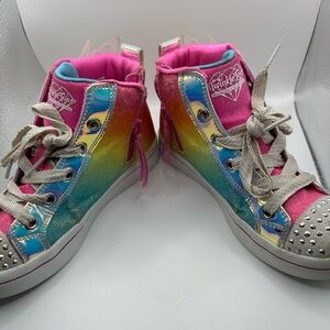 Sketchers light up wing sneakers rainbow girls 13.5 fashion‎ twinkle toes